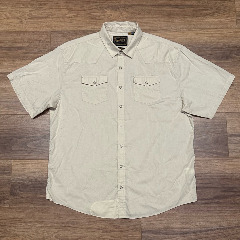 Howler Brothers Cream Casual Button Down Shirt